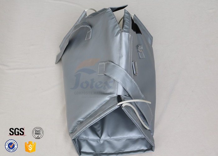 Fiberglass Material Gate Valve Exhaust Blanket For Gray Insulation Jackets