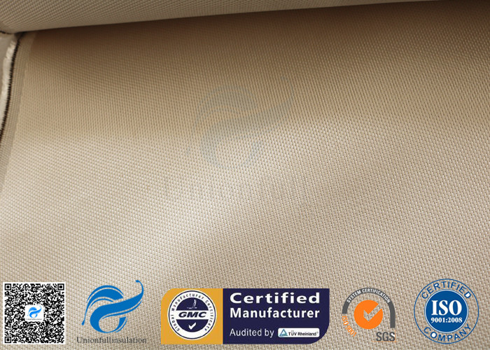 Brown Color Heavy Duty 1472 ℉ Fiberglass High Silica Fabric 0.7mm Thickness