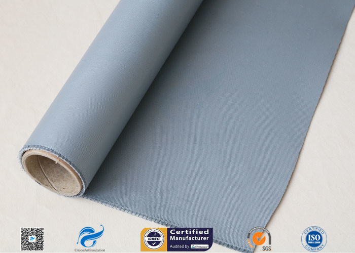 0.8MM Silicone Coated Fiberglass Materials Fabric 23oz Satin Weave Fire Blanket Materials