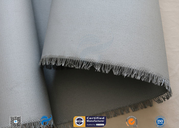 3732 15oz 0.5mm Grey PU Coated Fiberglass Cloth For Welding Curtain