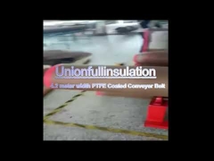 Correia transportadora de tecido de malha de fibra de vidro revestida com PTFE marrom 4X4 mm