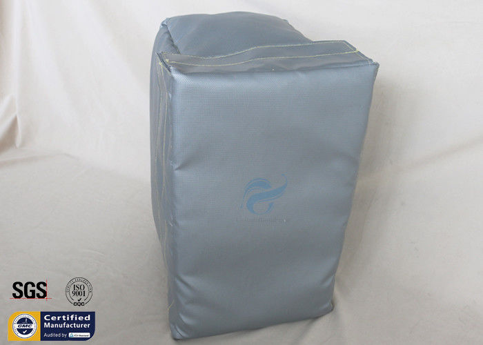 Grey Thermal Insulation Jacket Removable Fiberglass Cover 300℃ 25MM
