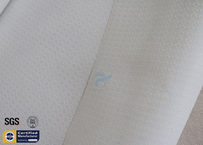 300GSM Silicone Coated Fiberglass Fabric 0.25mm White Flexible BBQ Apron Cloth